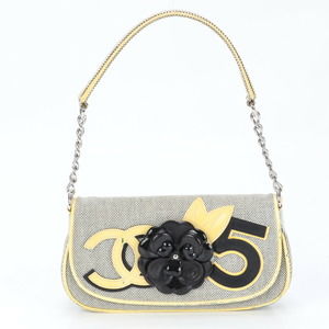 Chanel Boutique Camellia Leather Shoulder Bag